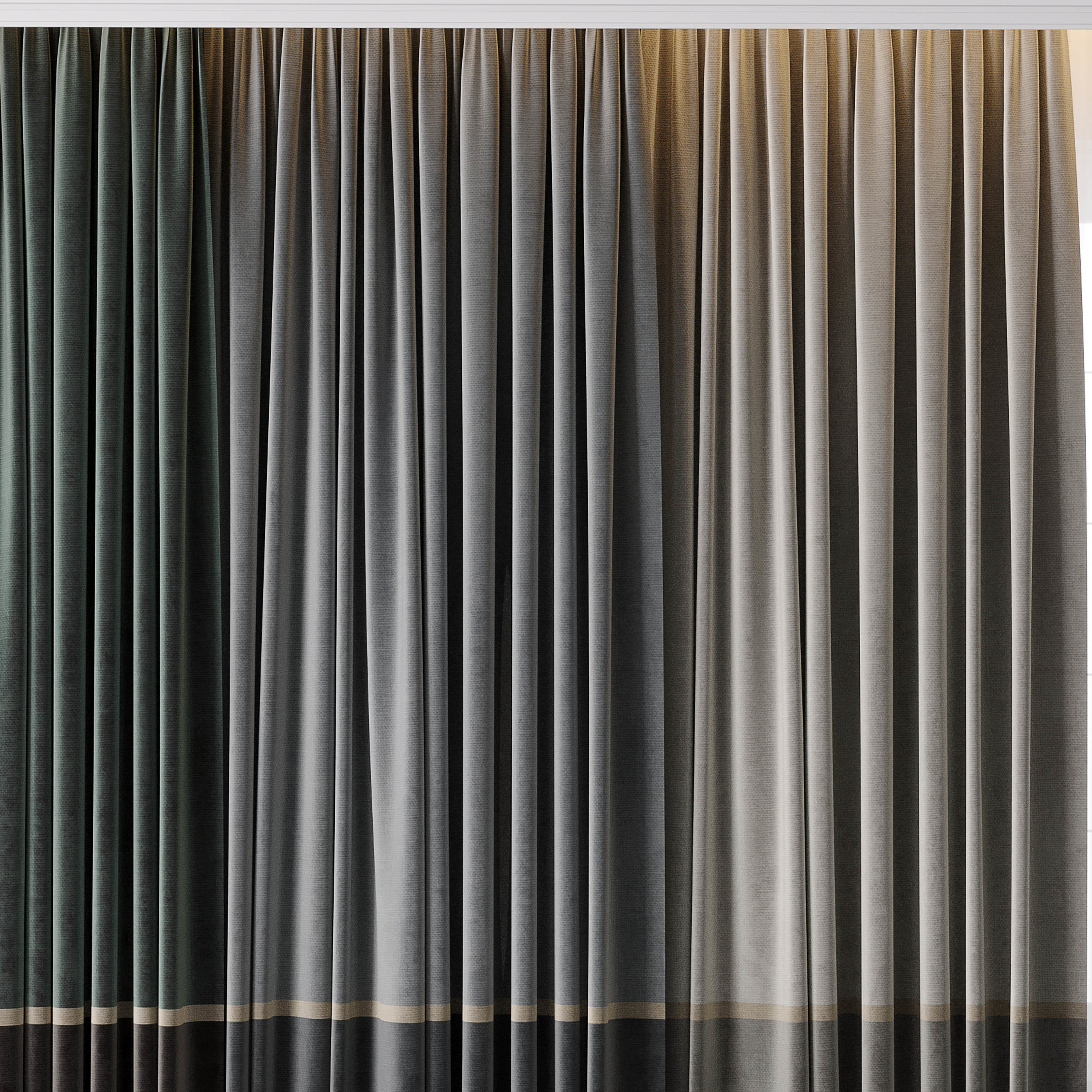 Hadi curtains 92 Low-poly 3D model_2