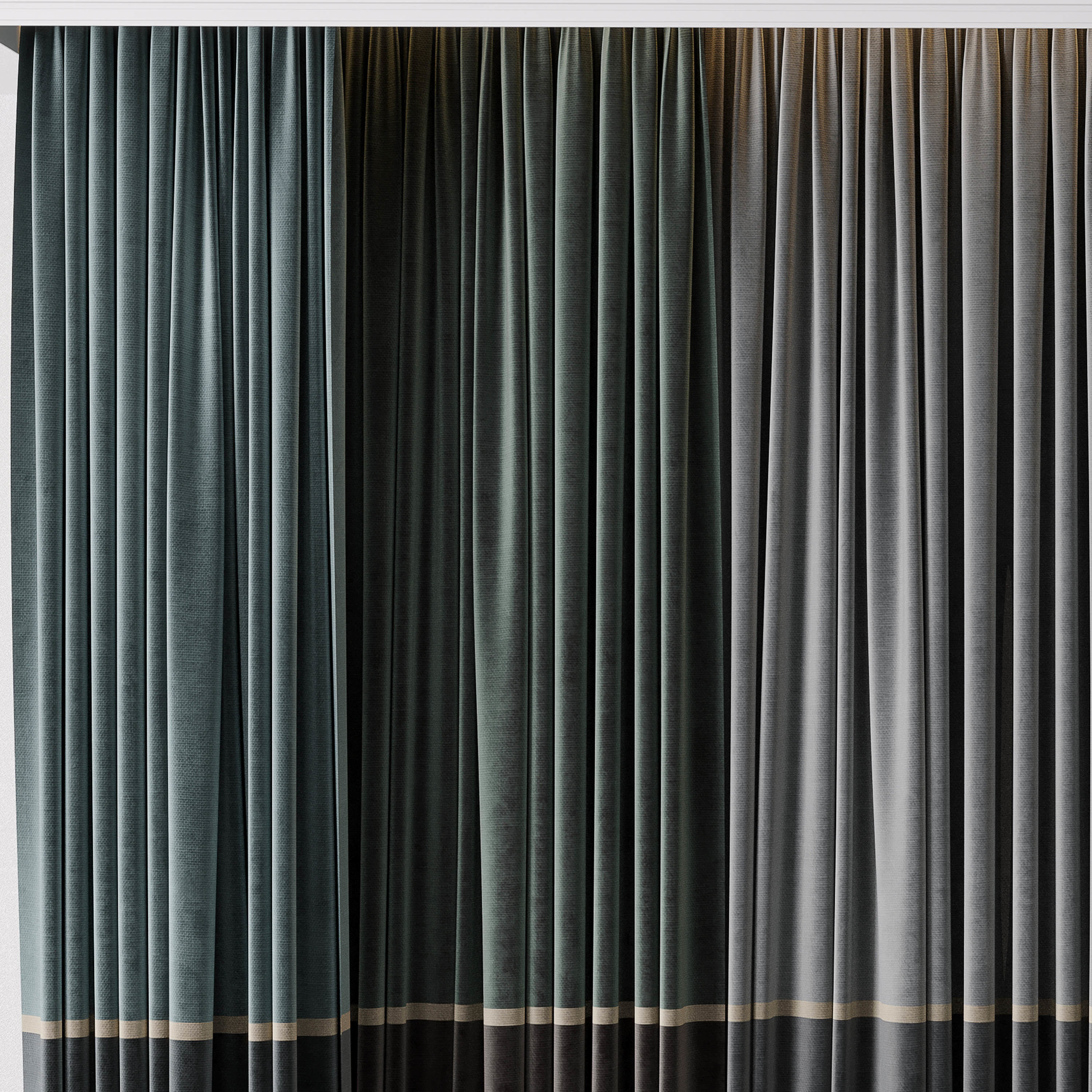 Hadi curtains 92 Low-poly 3D model_1