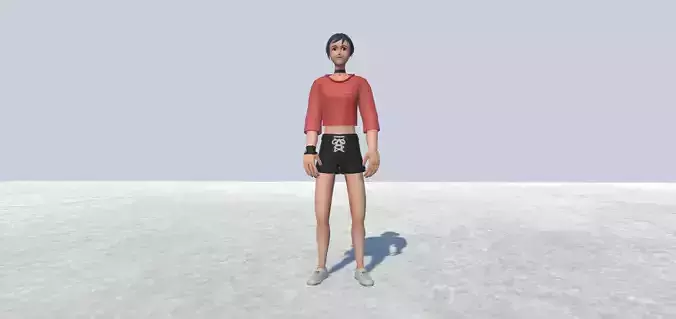 Tennis avatar Girl 1 Rigged