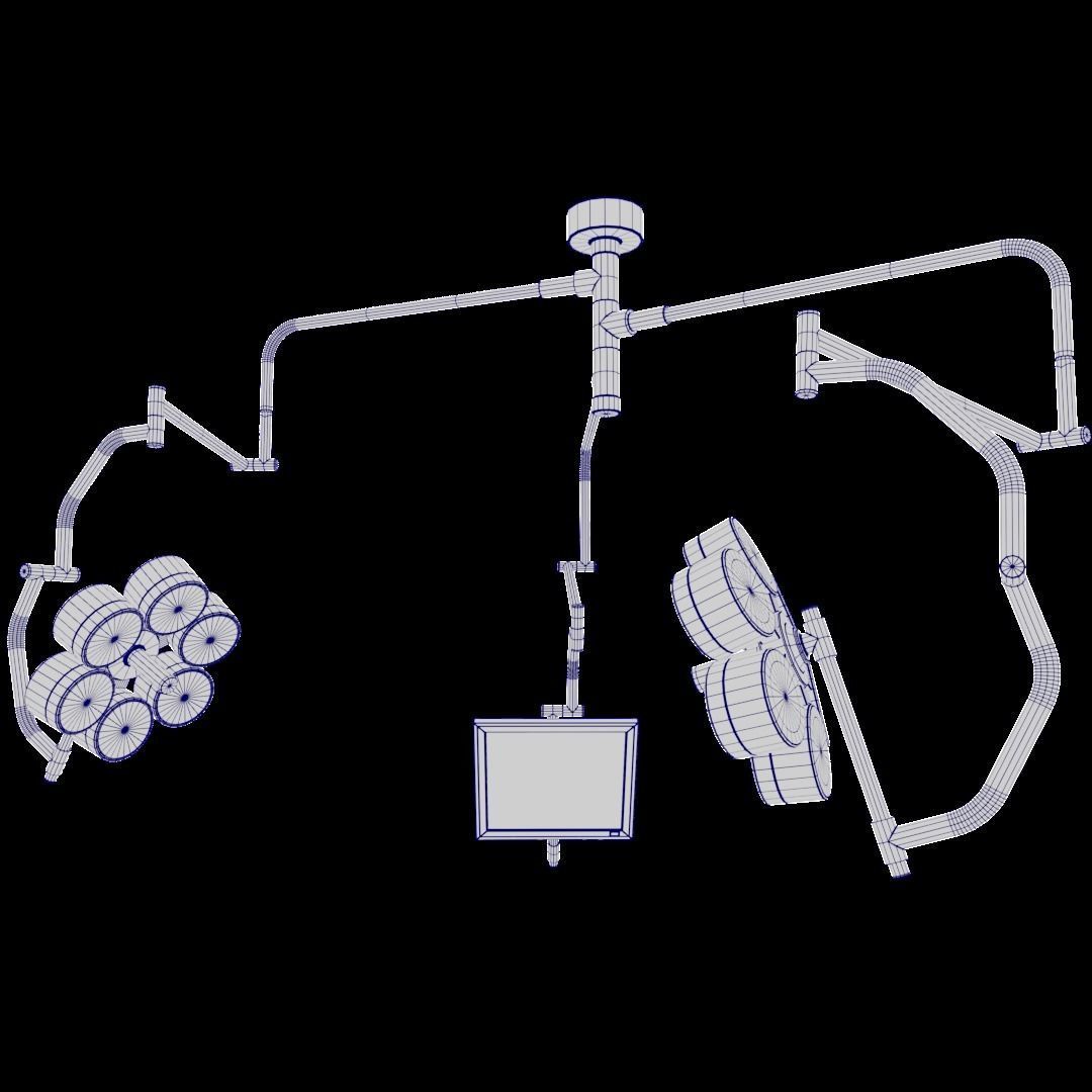 Operating Lights Low-poly 3D model_1