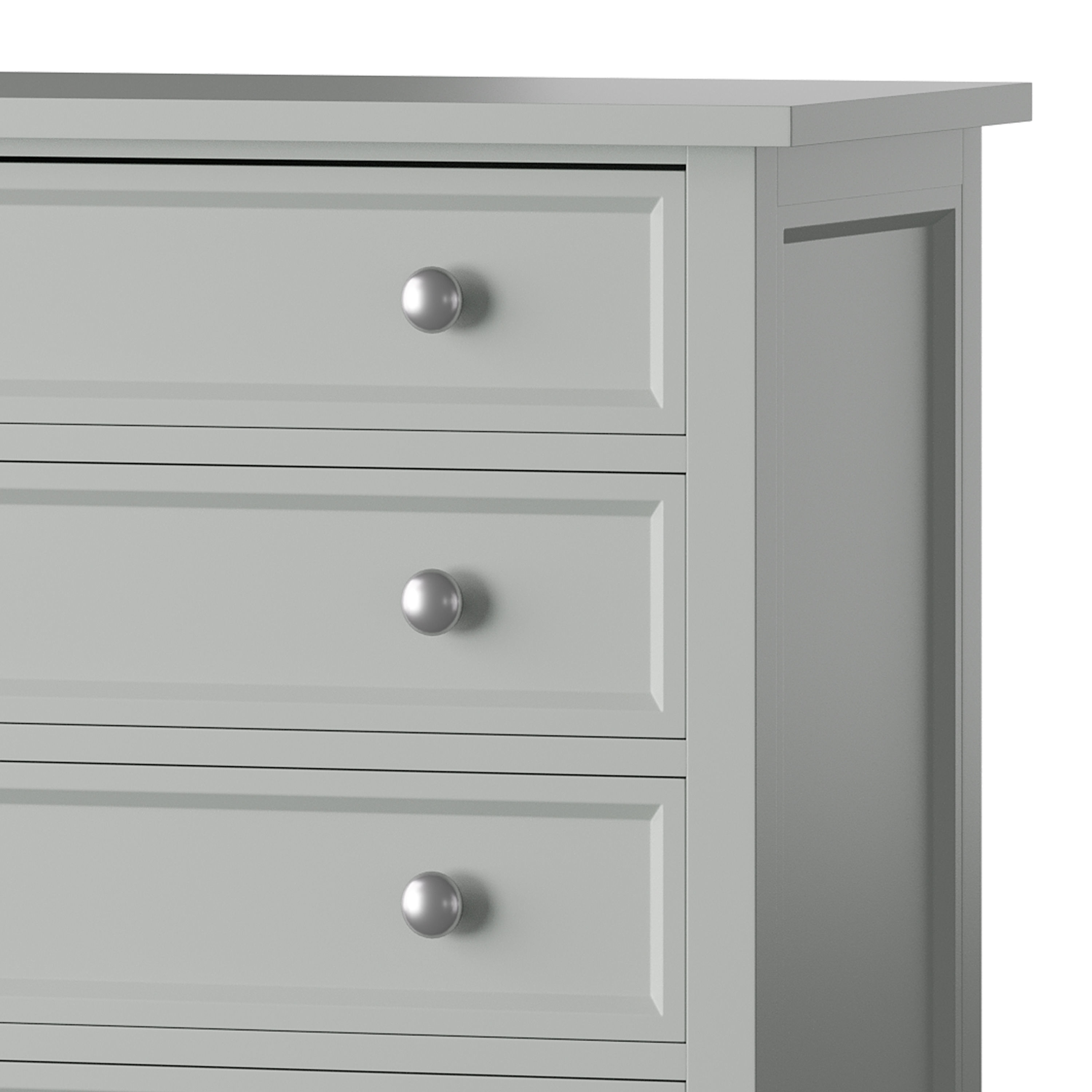 Harbor Grey 5-Drawer Chest 3D model_9