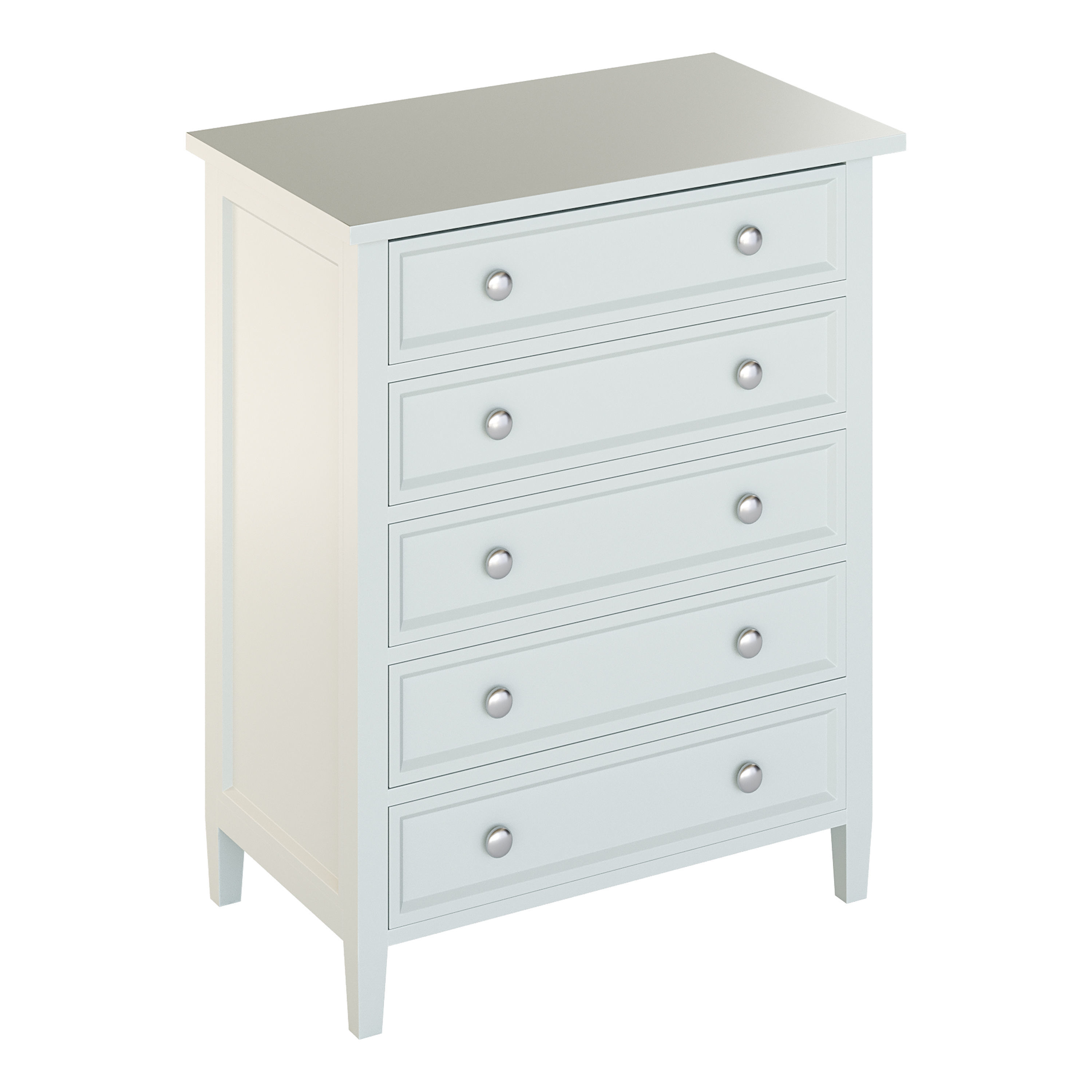 Harbor Grey 5-Drawer Chest 3D model_5