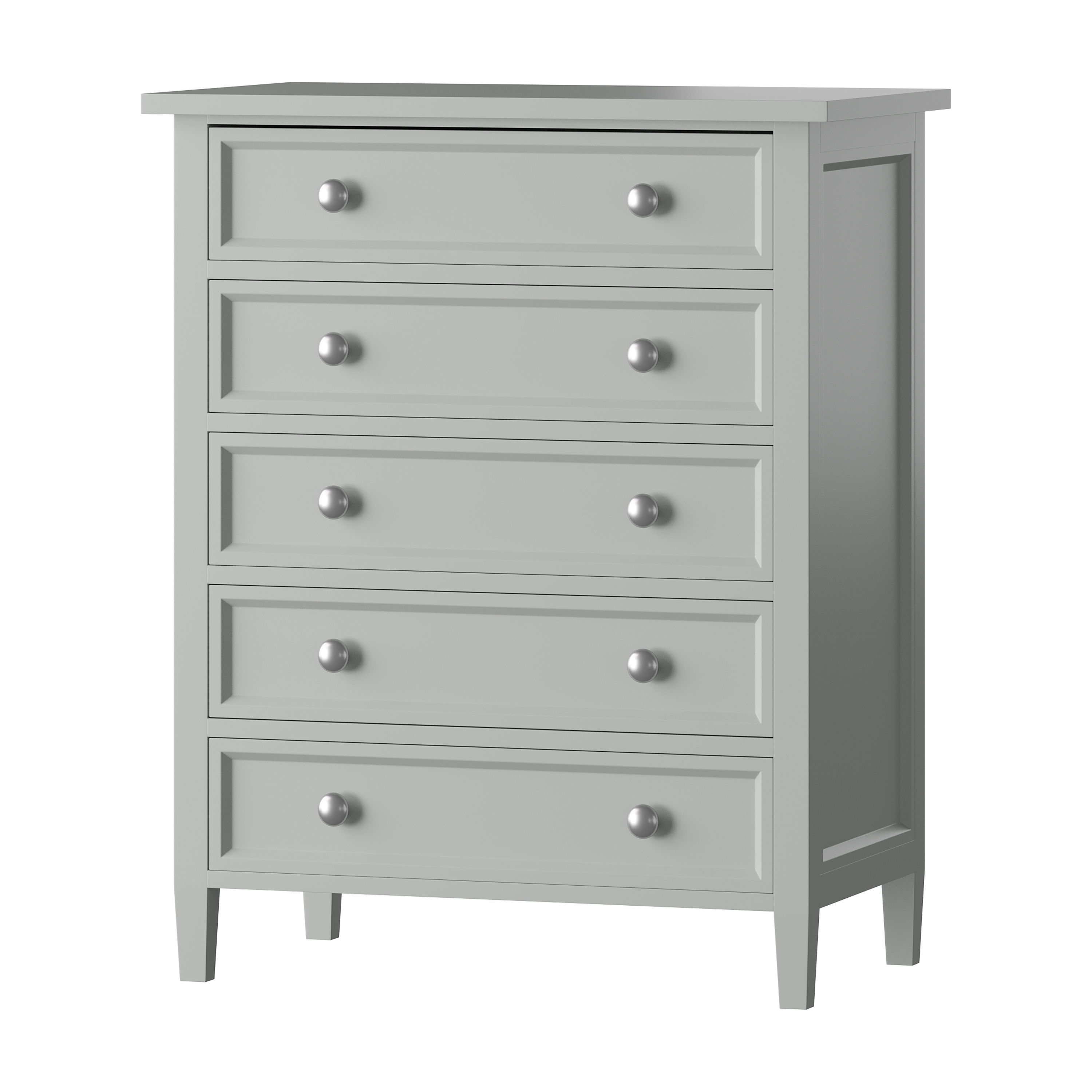 Harbor Grey 5-Drawer Chest 3D model_8