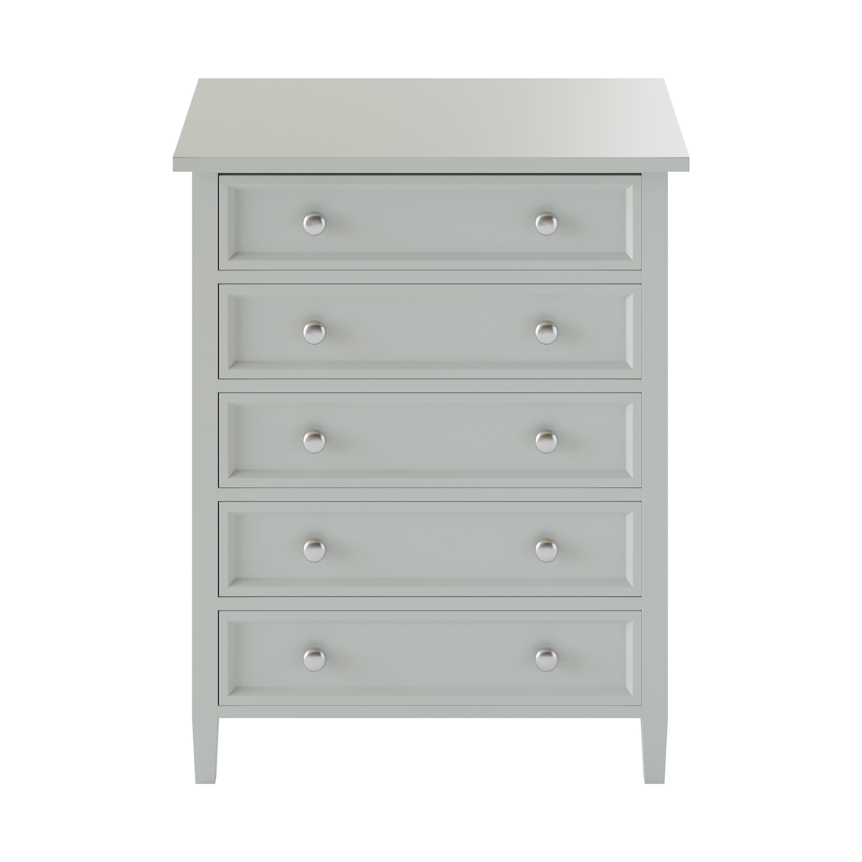 Harbor Grey 5-Drawer Chest 3D model_1