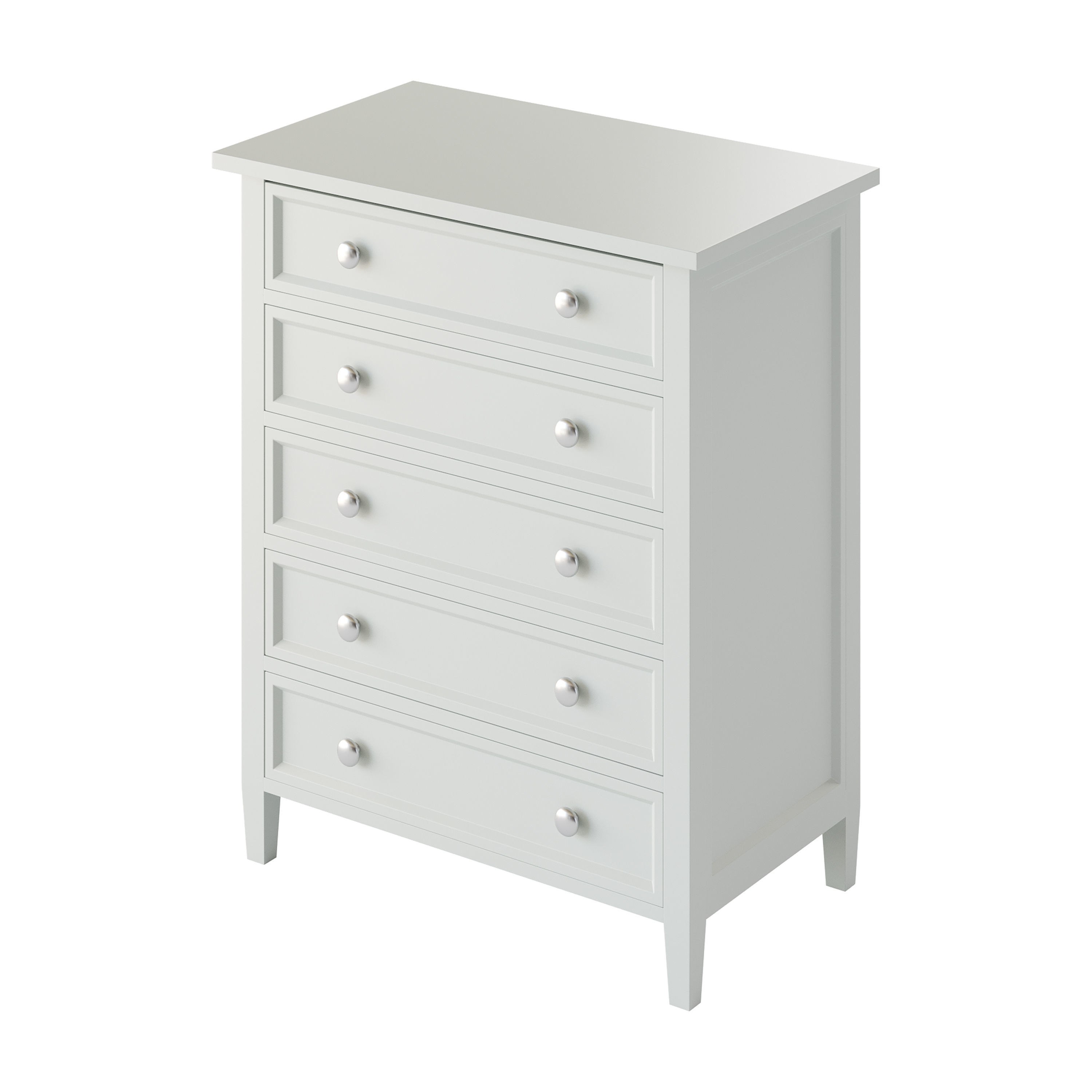 Harbor Grey 5-Drawer Chest 3D model_12