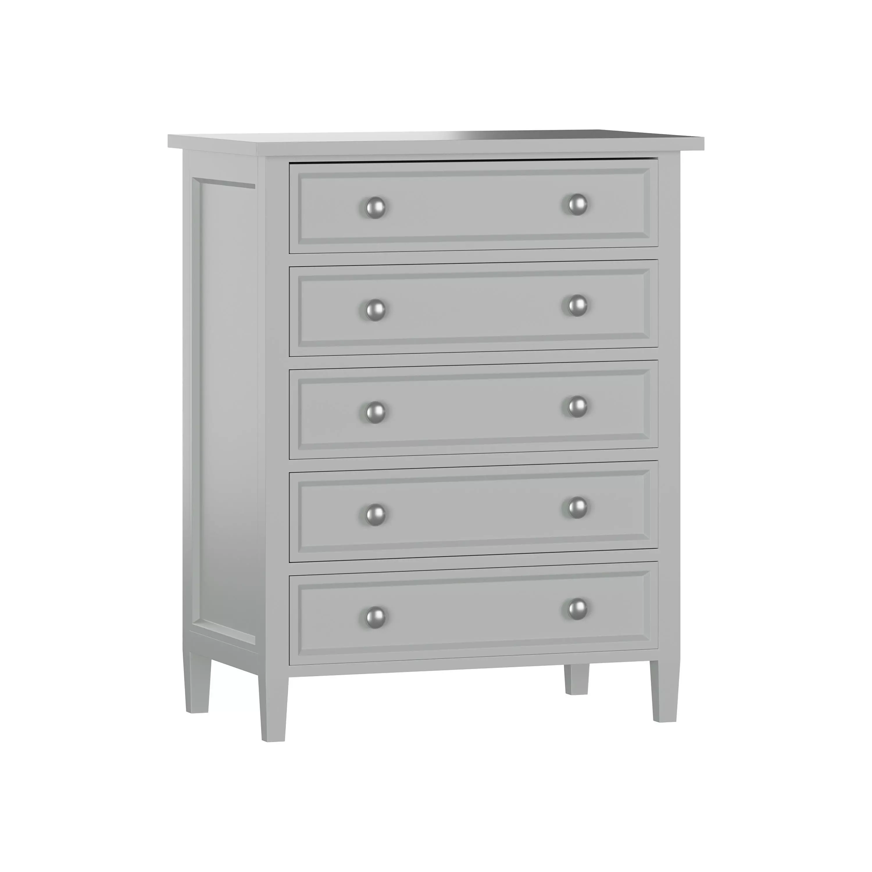 Harbor Grey 5-Drawer Chest 3D model_0