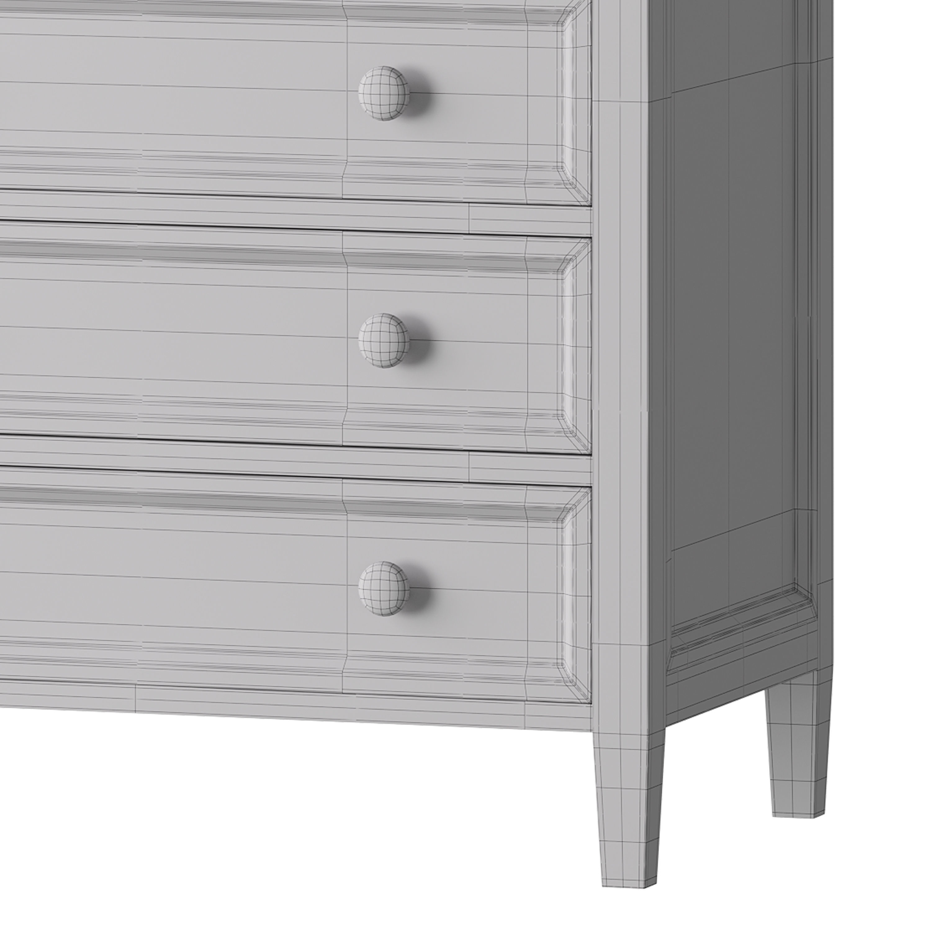 Harbor Grey 5-Drawer Chest 3D model_17
