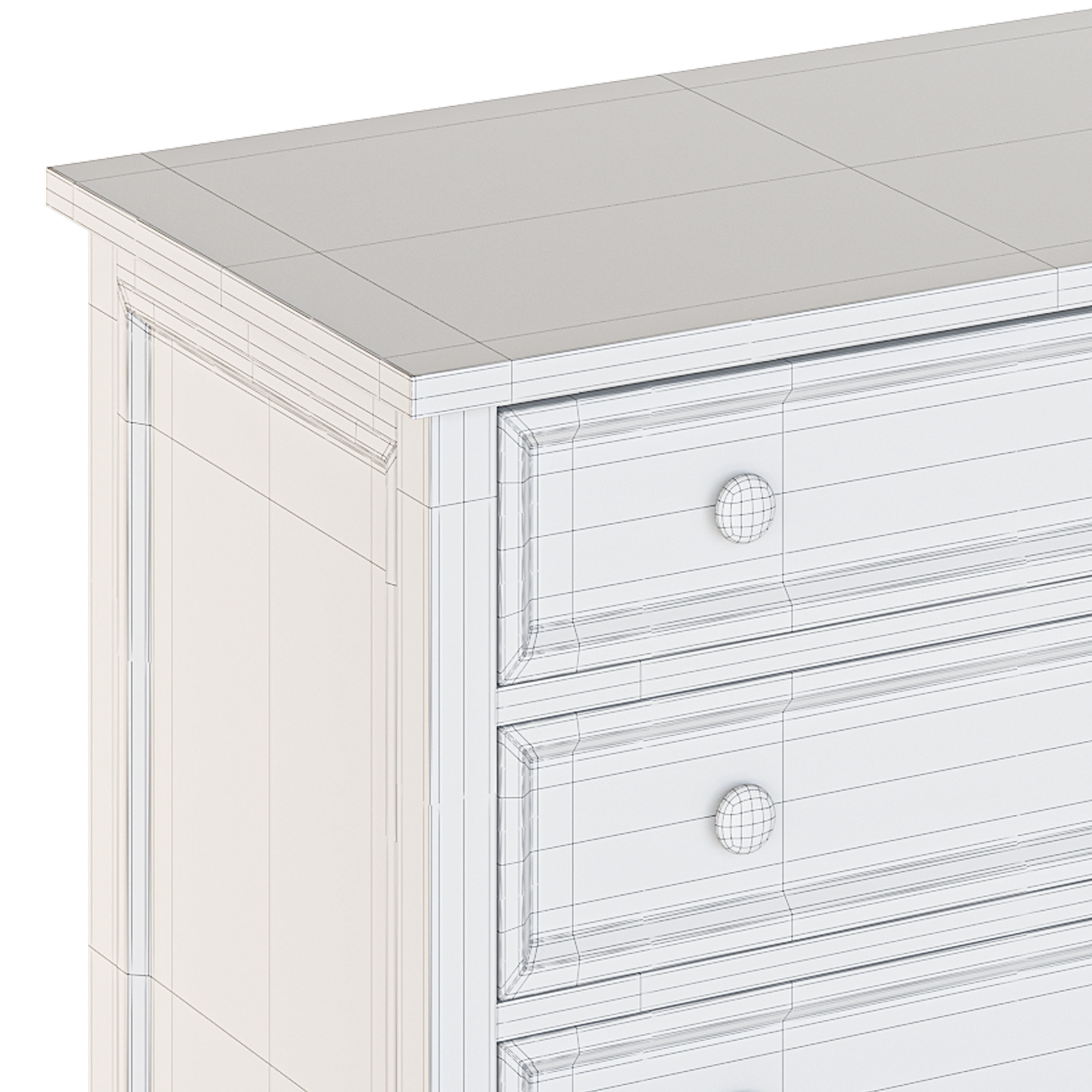 Harbor Grey 5-Drawer Chest 3D model_15