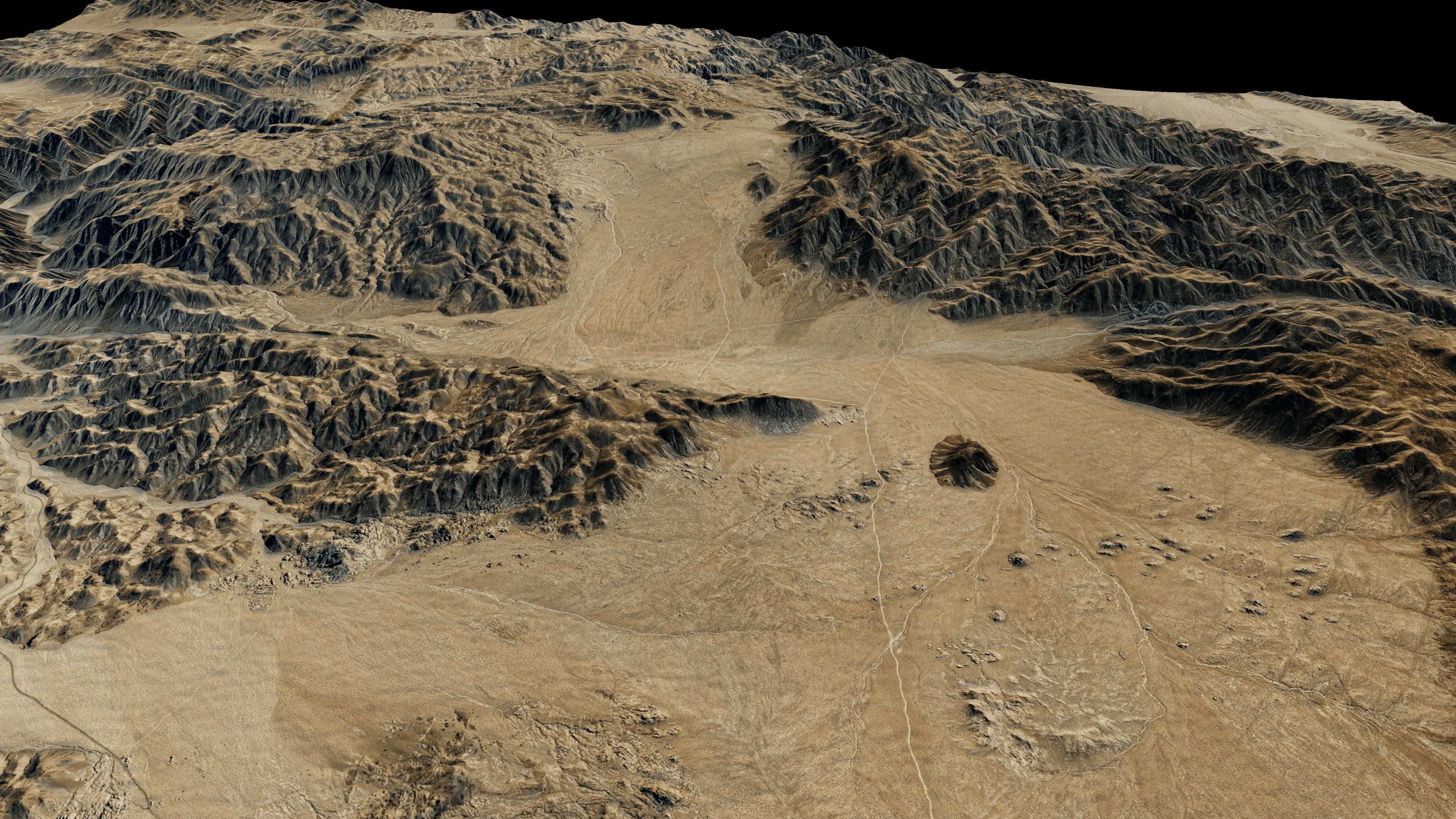 Joshua Tree National Park 3d model terrain 3D model_3