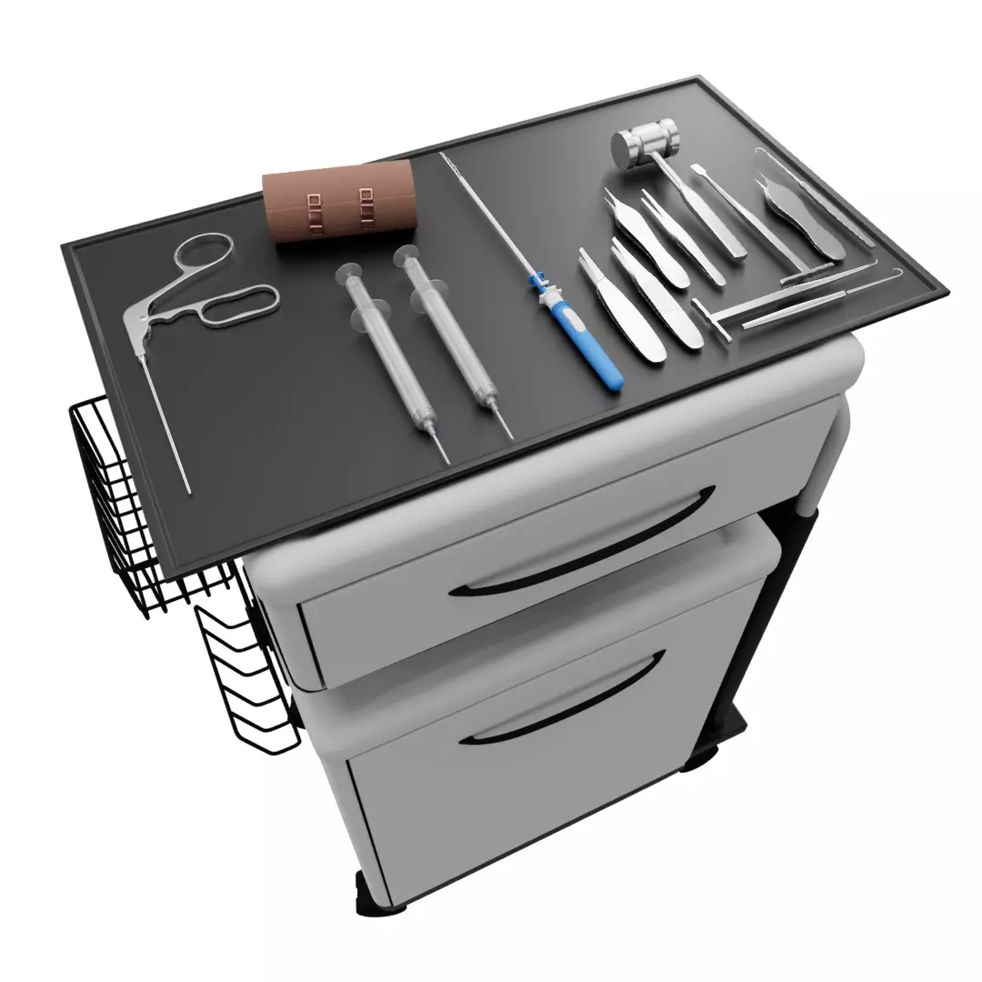 Medical Equipment Trey Low-poly 3D model_0