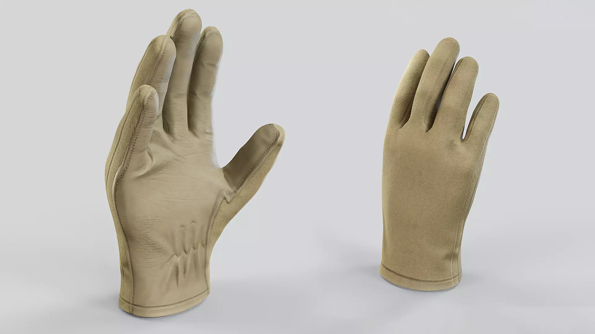 Nomex Flight Gloves Low-poly 3D model_3