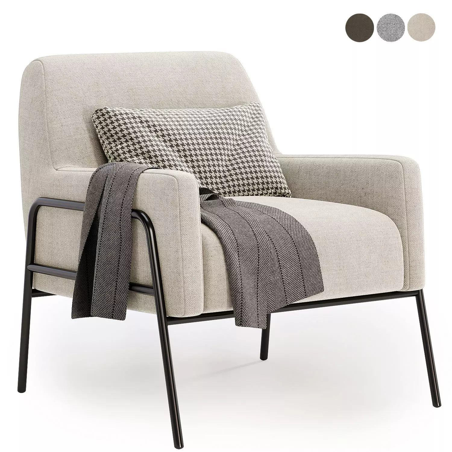 Charlotte Gray Comfort Accent Chair 3D model