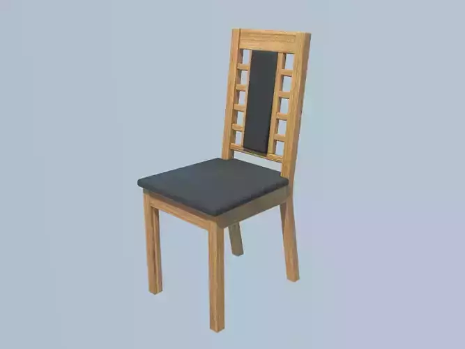 oak dinnig chair 3D model