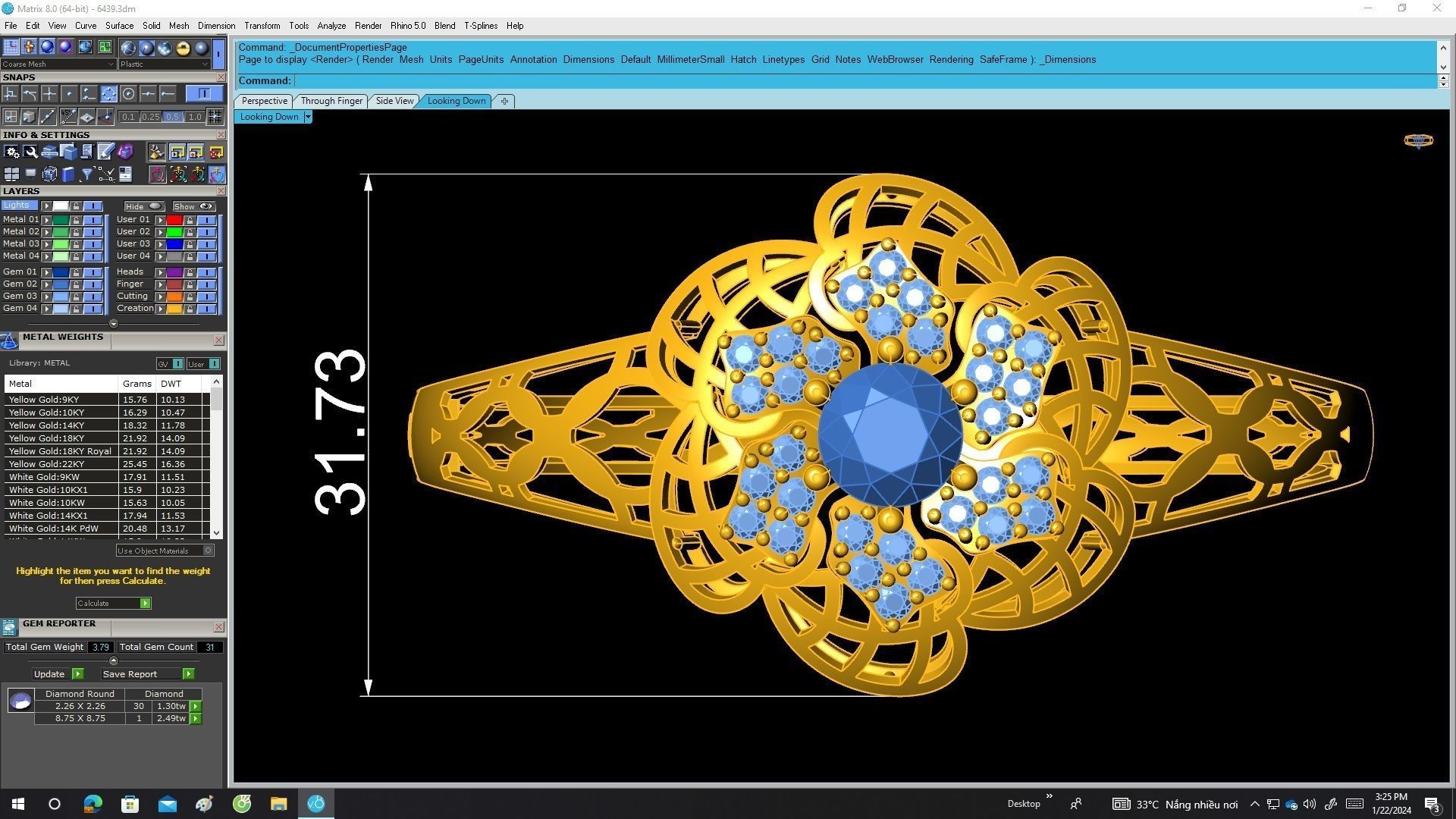 A6439 Fashion Diamond Women Bangle Bracelets 3D print model_5