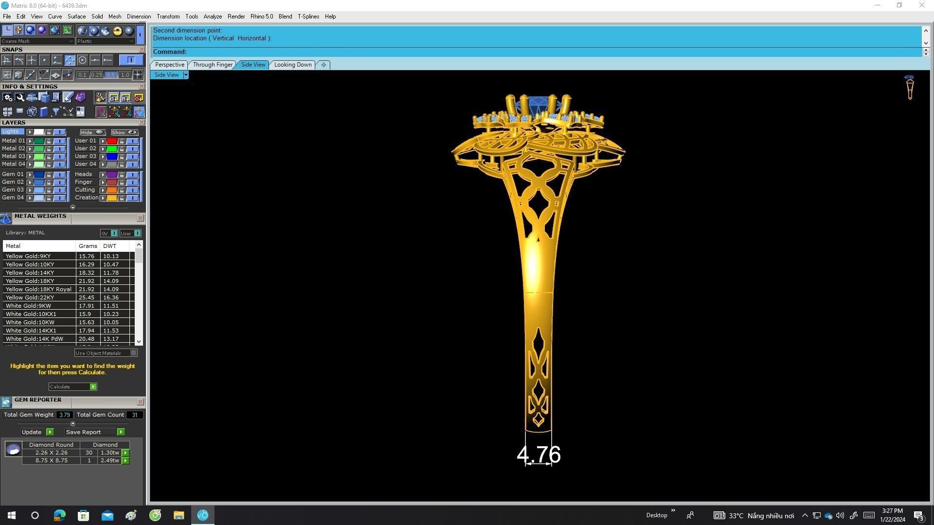 A6439 Fashion Diamond Women Bangle Bracelets 3D print model_7