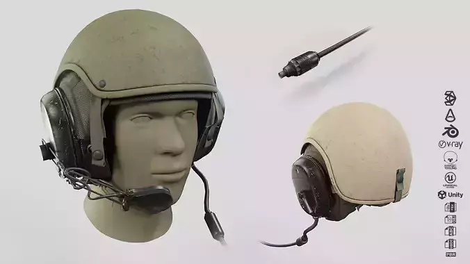 Gentex CVC Helmet Low-poly 3D model