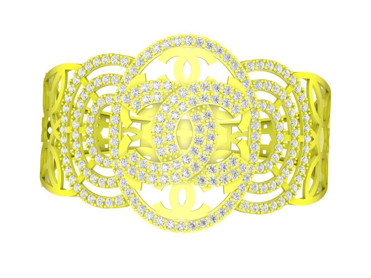 A6442 Luxury Diamond Women Bangle 3D print model_1