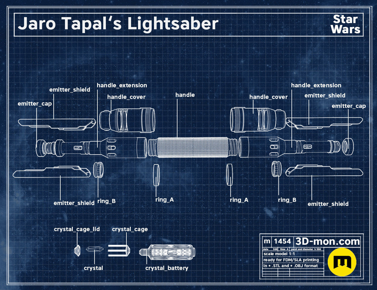 Jaro Tapal Lightsaber 3D print model_1