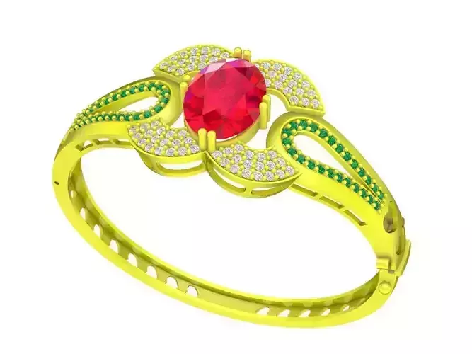 A6451 Fashion Italy Diamond Women Bangle Bracelets 3D Model