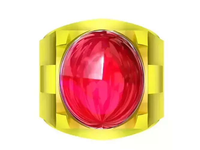 4993 oval ruby fashion men ring