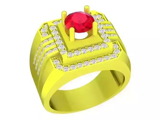 5001 fashion korean style diamond men ring