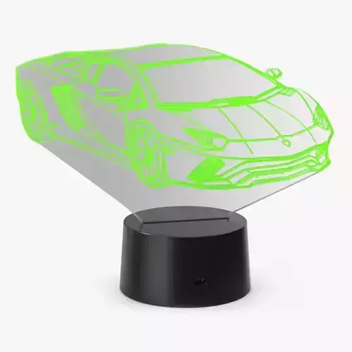 Hologram Night Light Car Green
