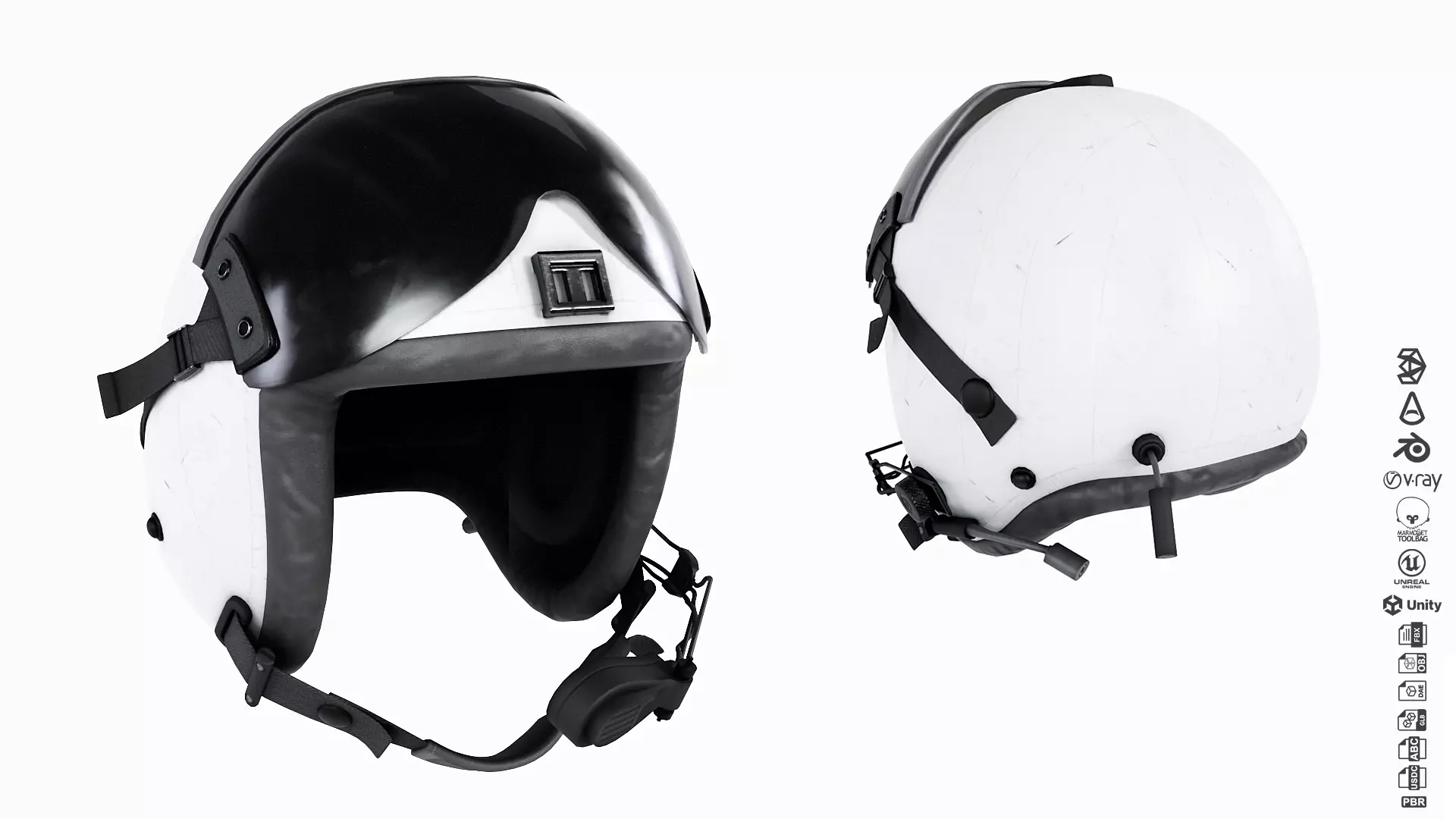 3D model Gentex HGU-84P Rotary Wing Helmet VR / AR / low-poly