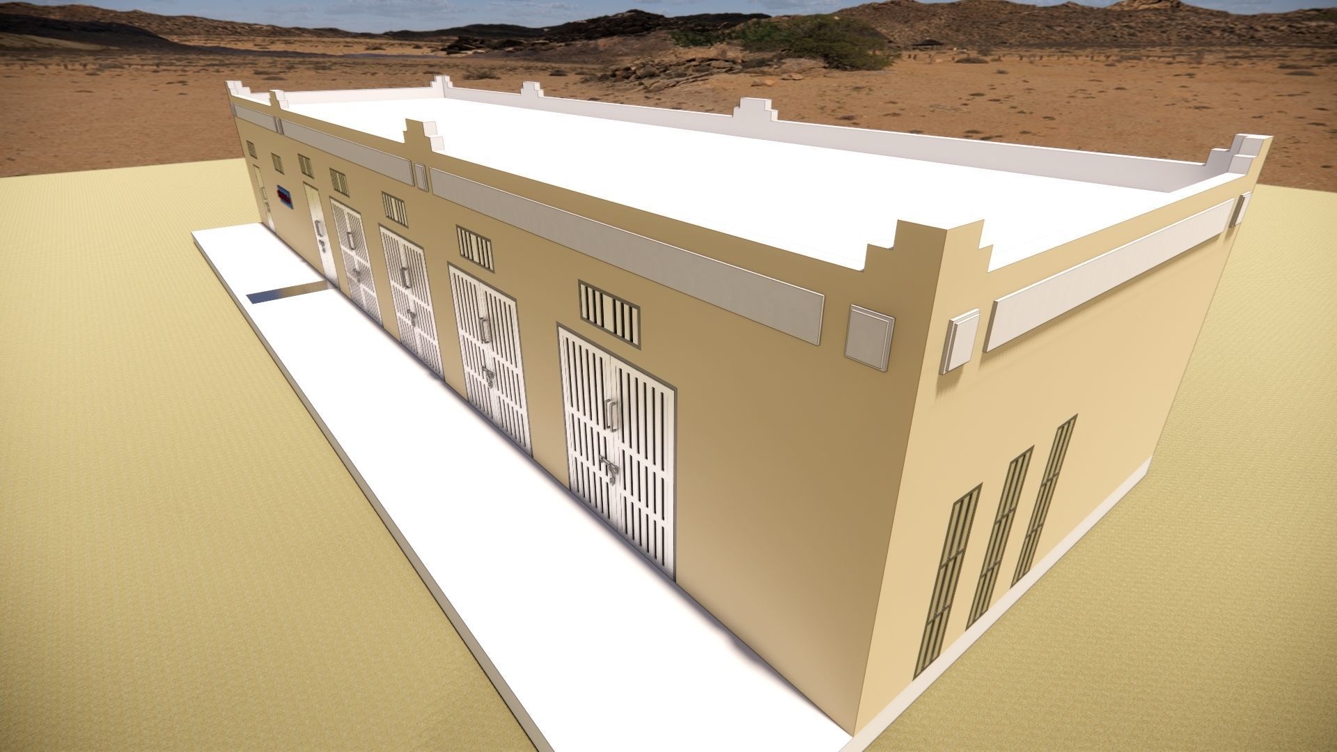 Electrical Substation 26m Building in Revit 3D model_6