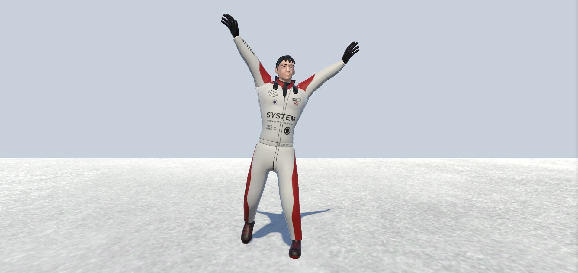 Racer avatar male Rigged Low-poly 3D model_8