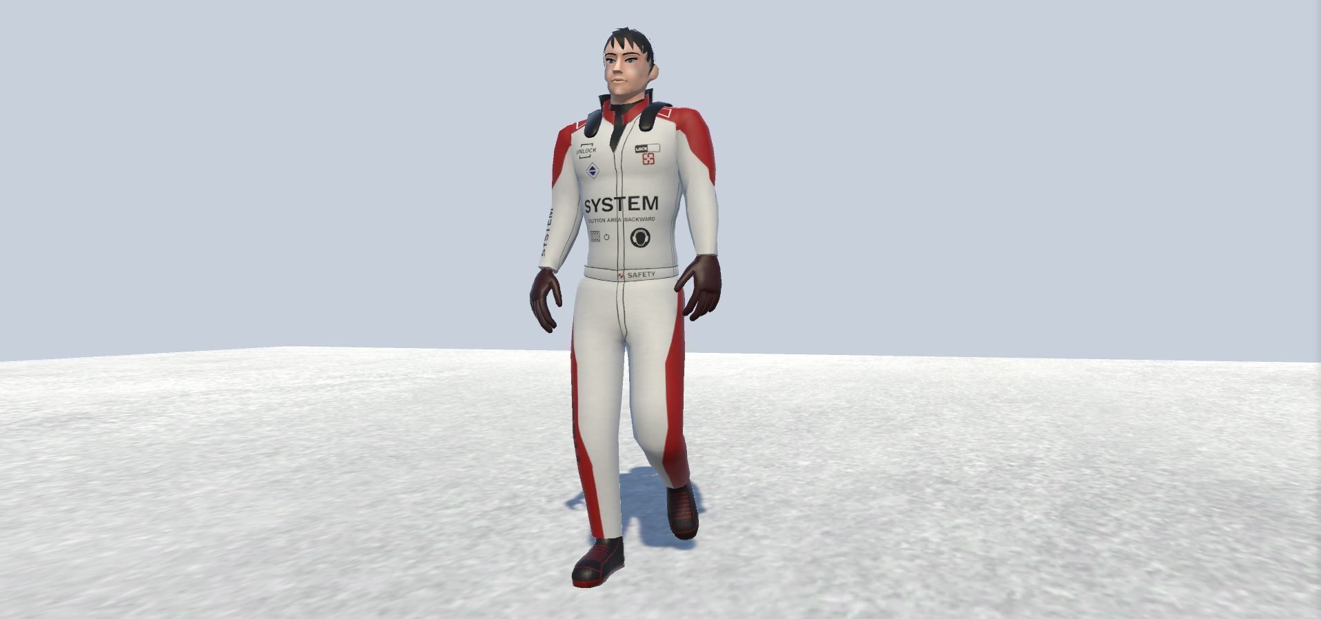 Racer avatar male Rigged Low-poly 3D model_10