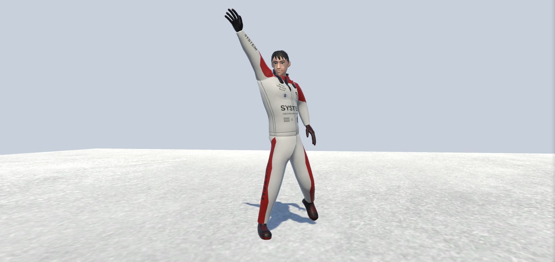 Racer avatar male Rigged Low-poly 3D model_2