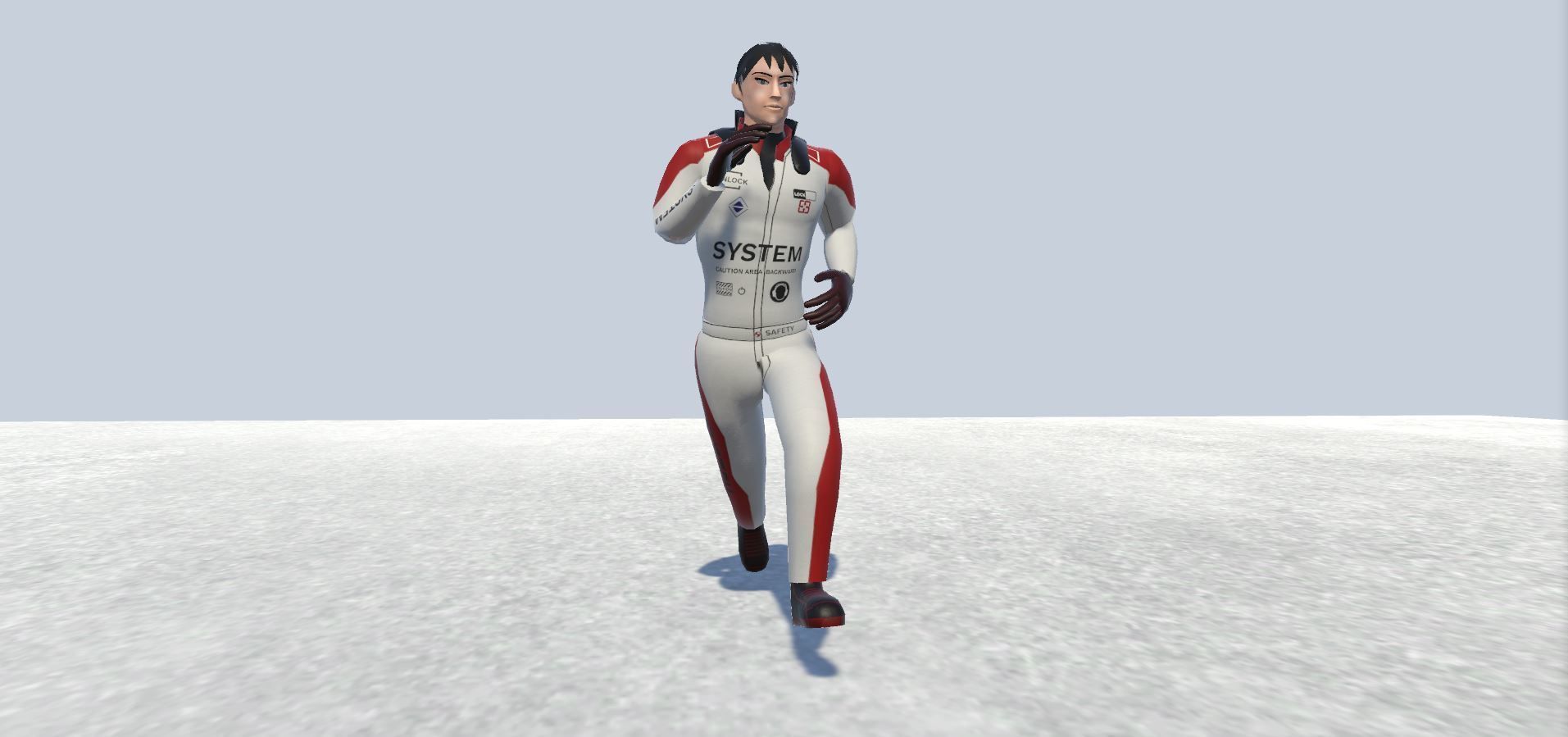 Racer avatar male Rigged Low-poly 3D model_7