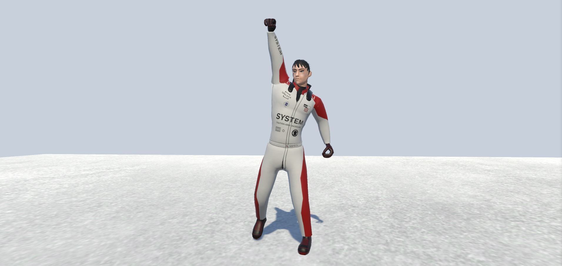 Racer avatar male Rigged Low-poly 3D model_9