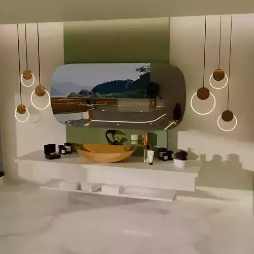 wash basin area in bathroom