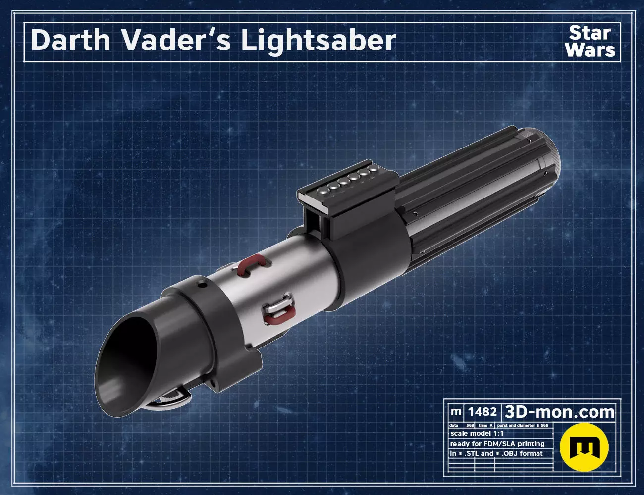 Darth Vader Lightsaber 3D print model_0