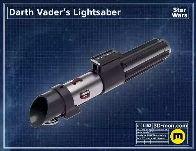 Darth Vader Lightsaber 3D print model Darth Vader Lightsaber 3D print model