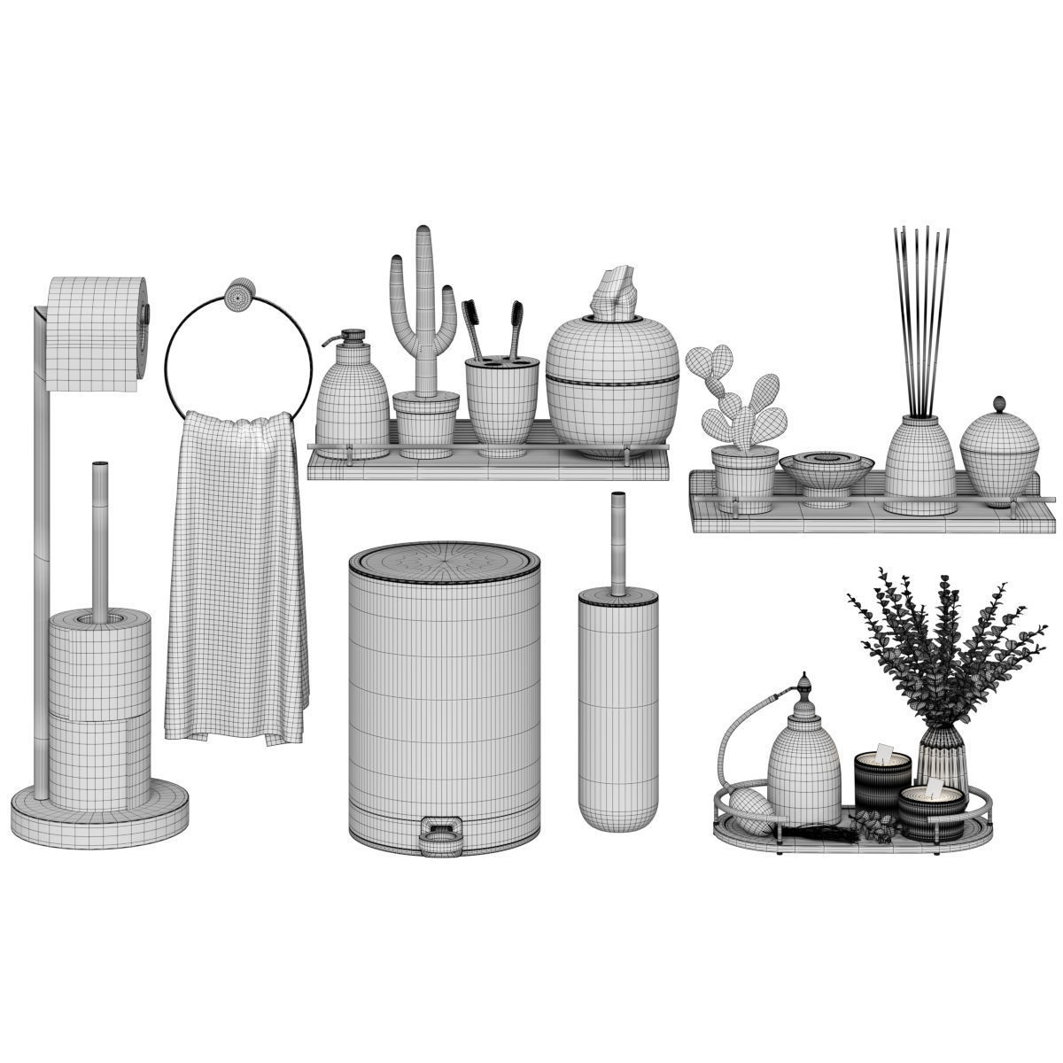 bathroom  set 04 3D model_5