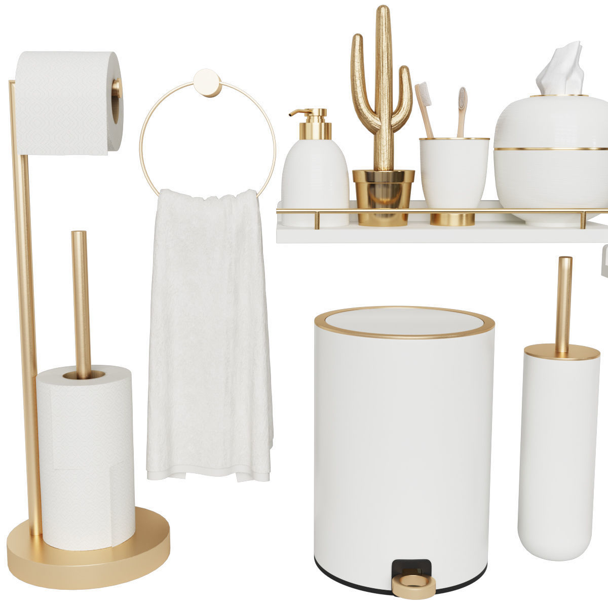 bathroom  set 04 3D model_4