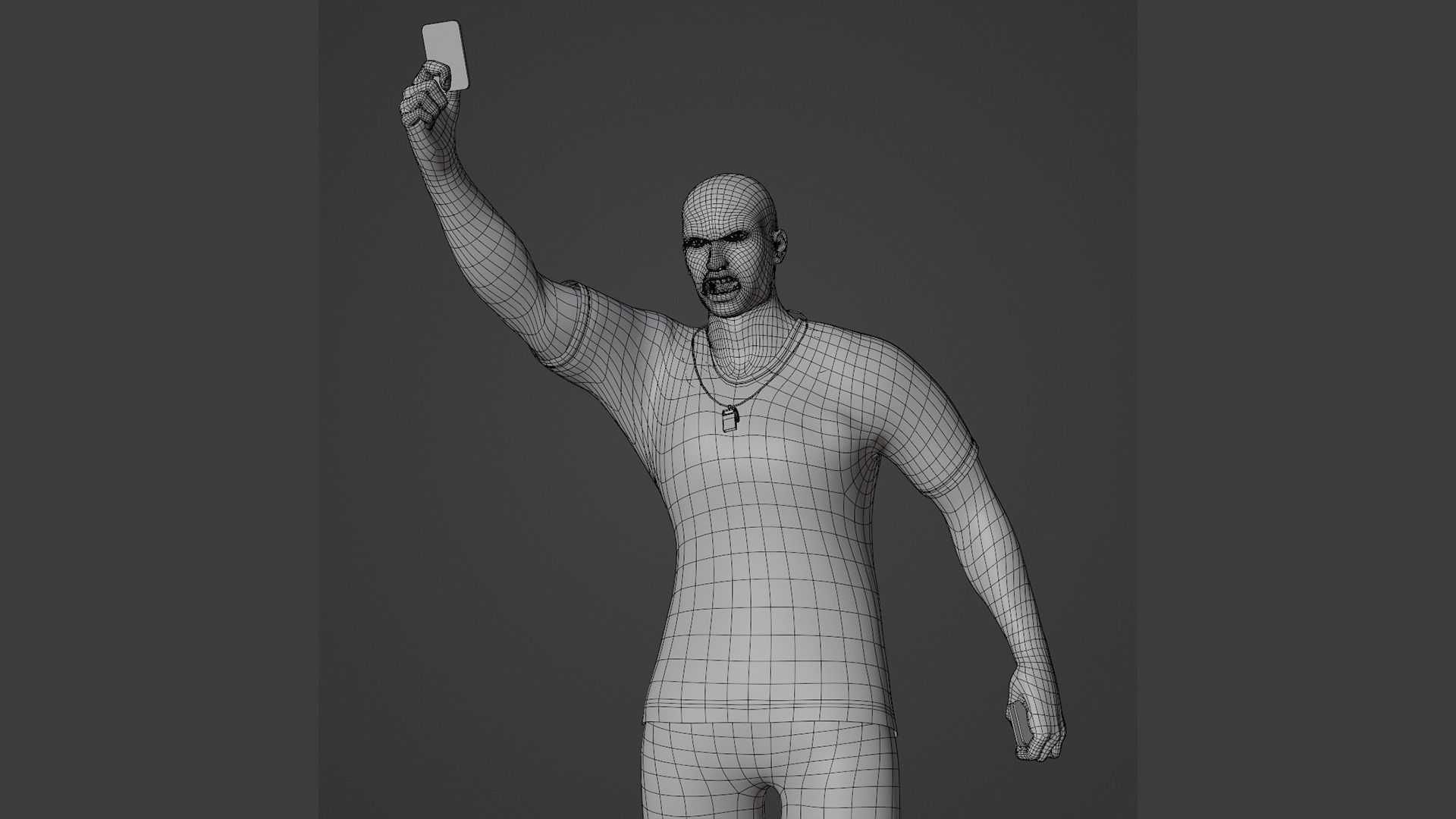 Football Referee game ready character Low-poly 3D model_10