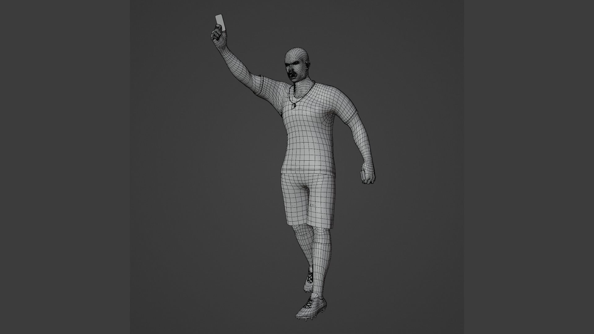 Football Referee game ready character Low-poly 3D model_9