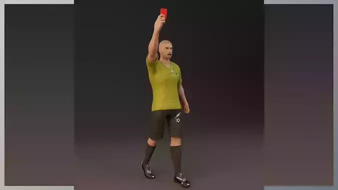 Football Referee game ready character Low-poly 3D model Football Referee game ready character Low-poly 3D model