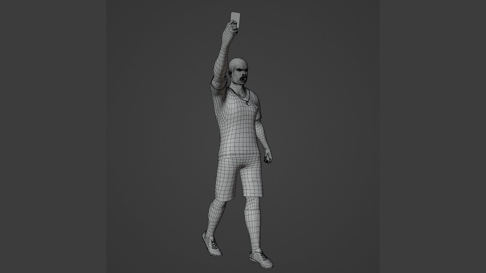 Football Referee game ready character Low-poly 3D model_8