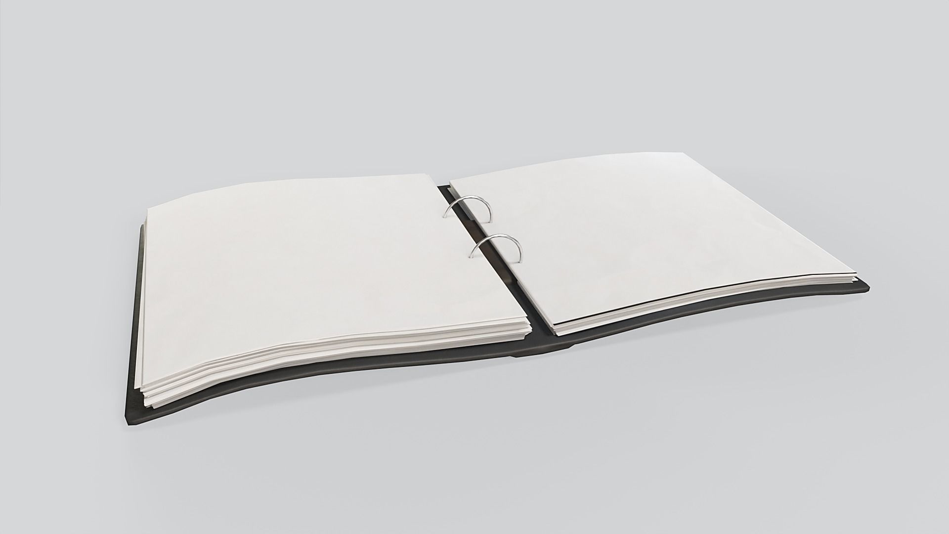 Ring Binder Low-poly 3D model_7