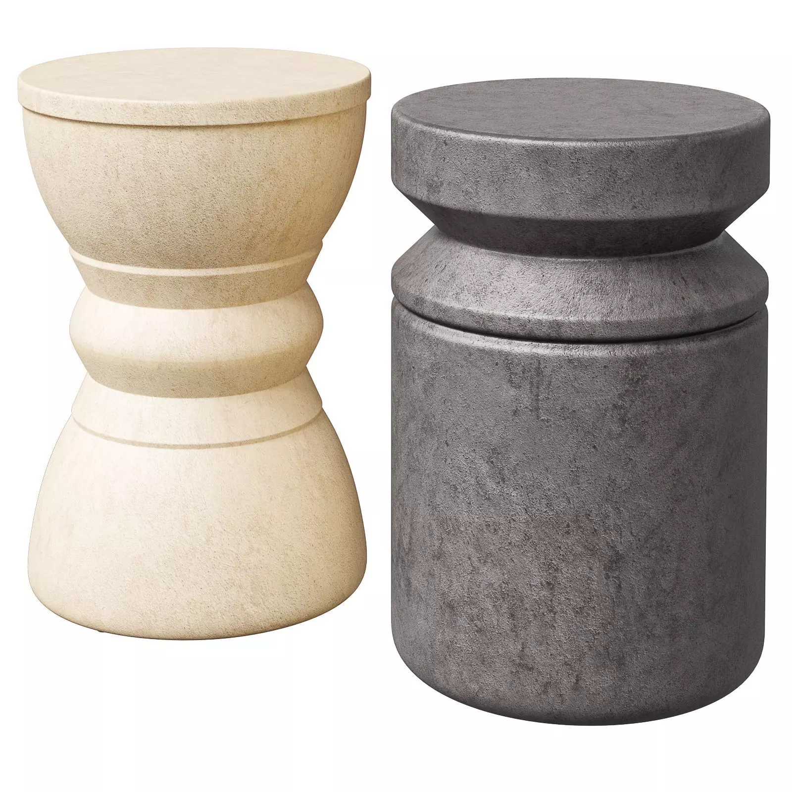 Restoration Hardware Java side tables Drum and Spool 3D model