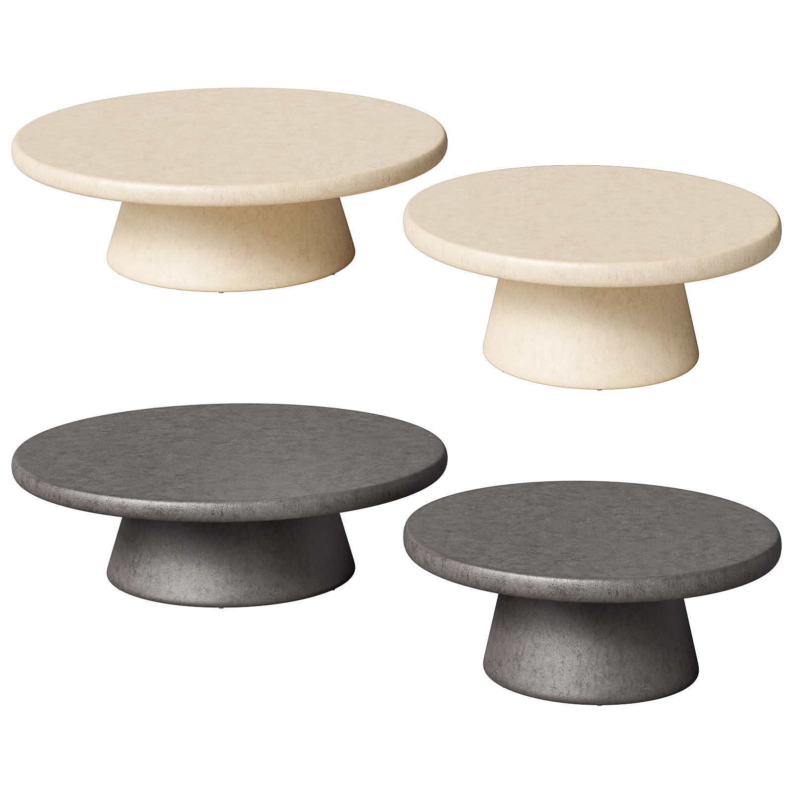 Restoration Hardware concrete coffee tables Terzo 3D model_6