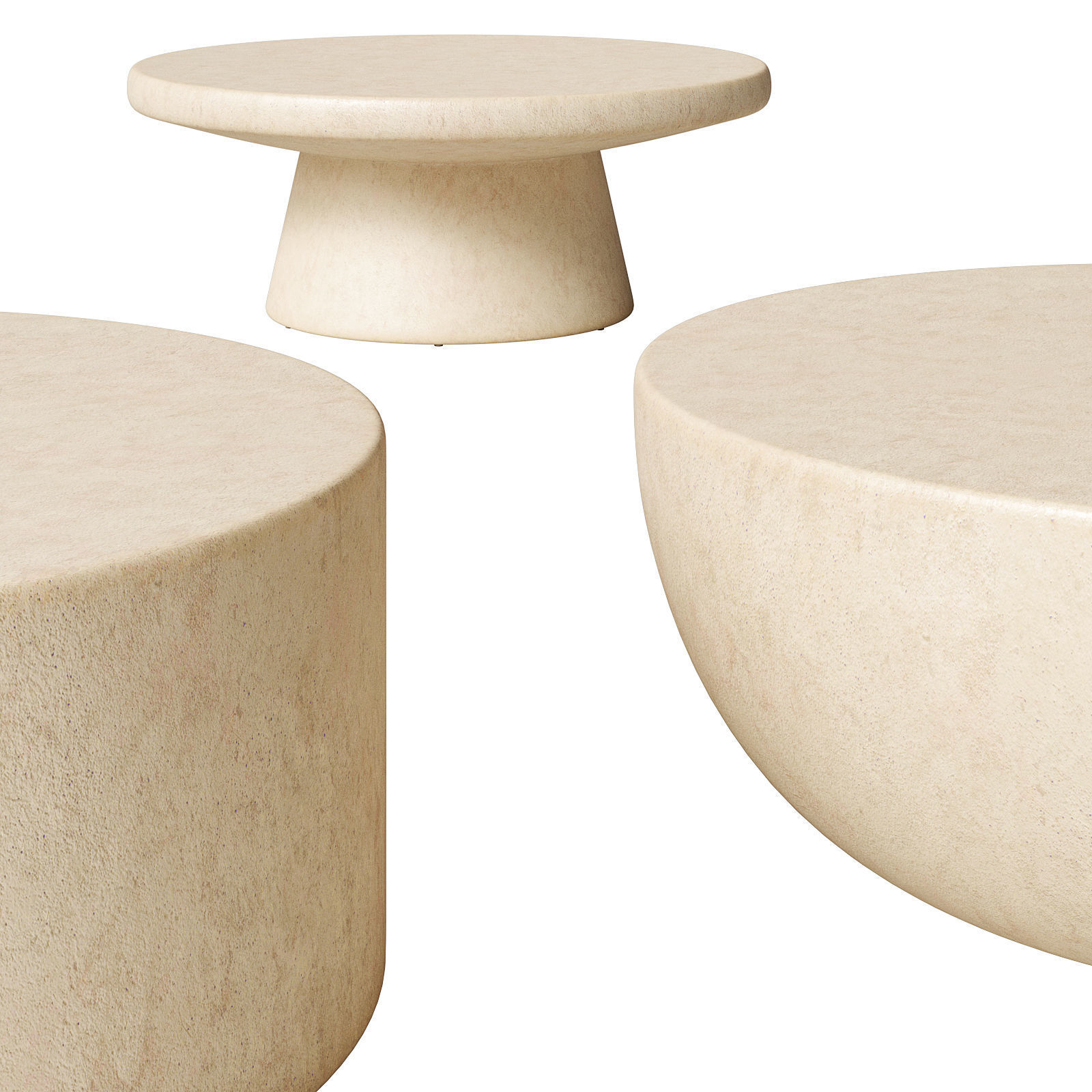 Restoration Hardware concrete coffee tables Terzo 3D model_4