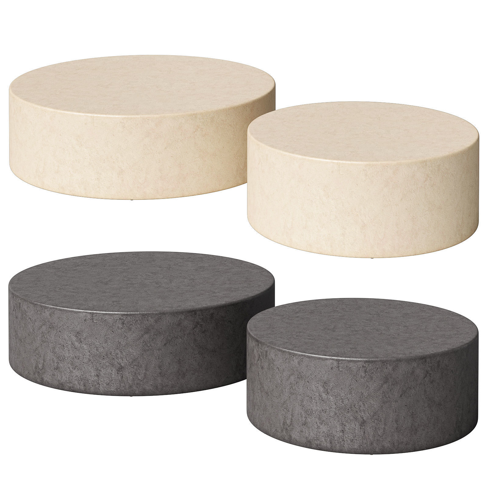 Restoration Hardware concrete coffee tables Terzo 3D model_5