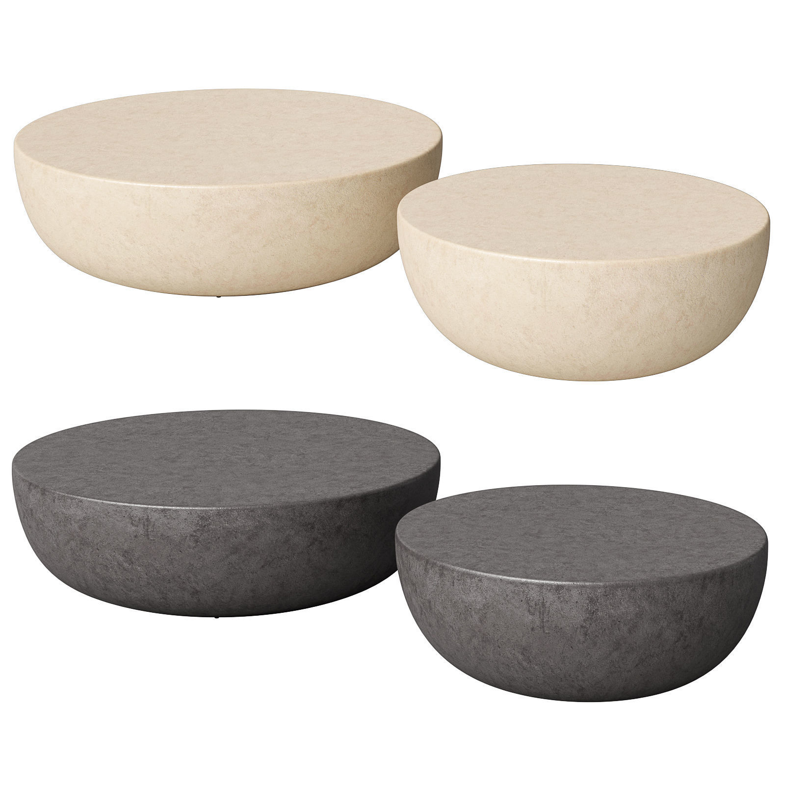 Restoration Hardware concrete coffee tables Terzo 3D model_7