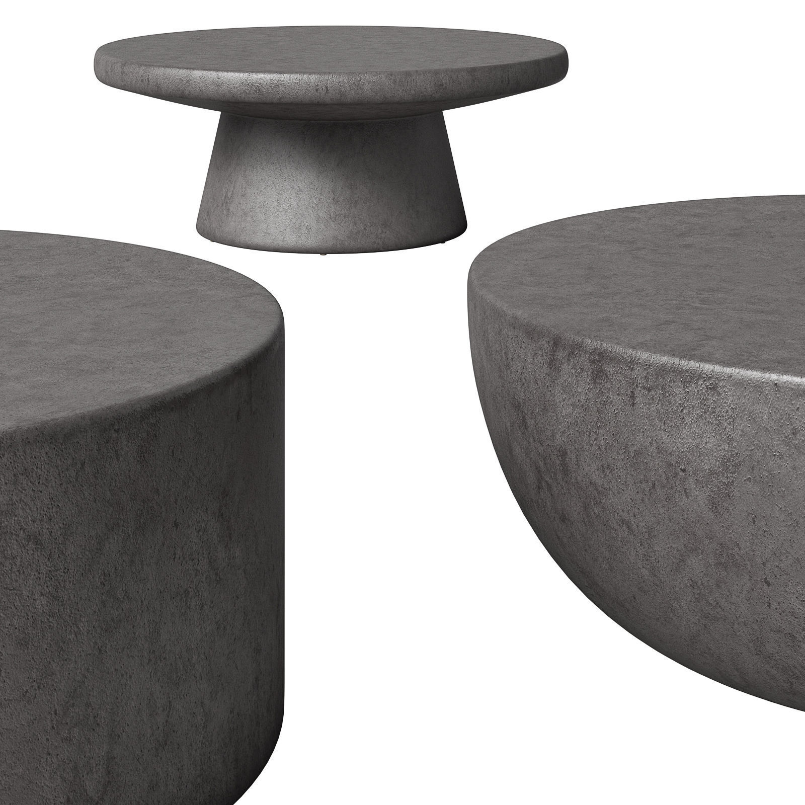 Restoration Hardware concrete coffee tables Terzo 3D model_3