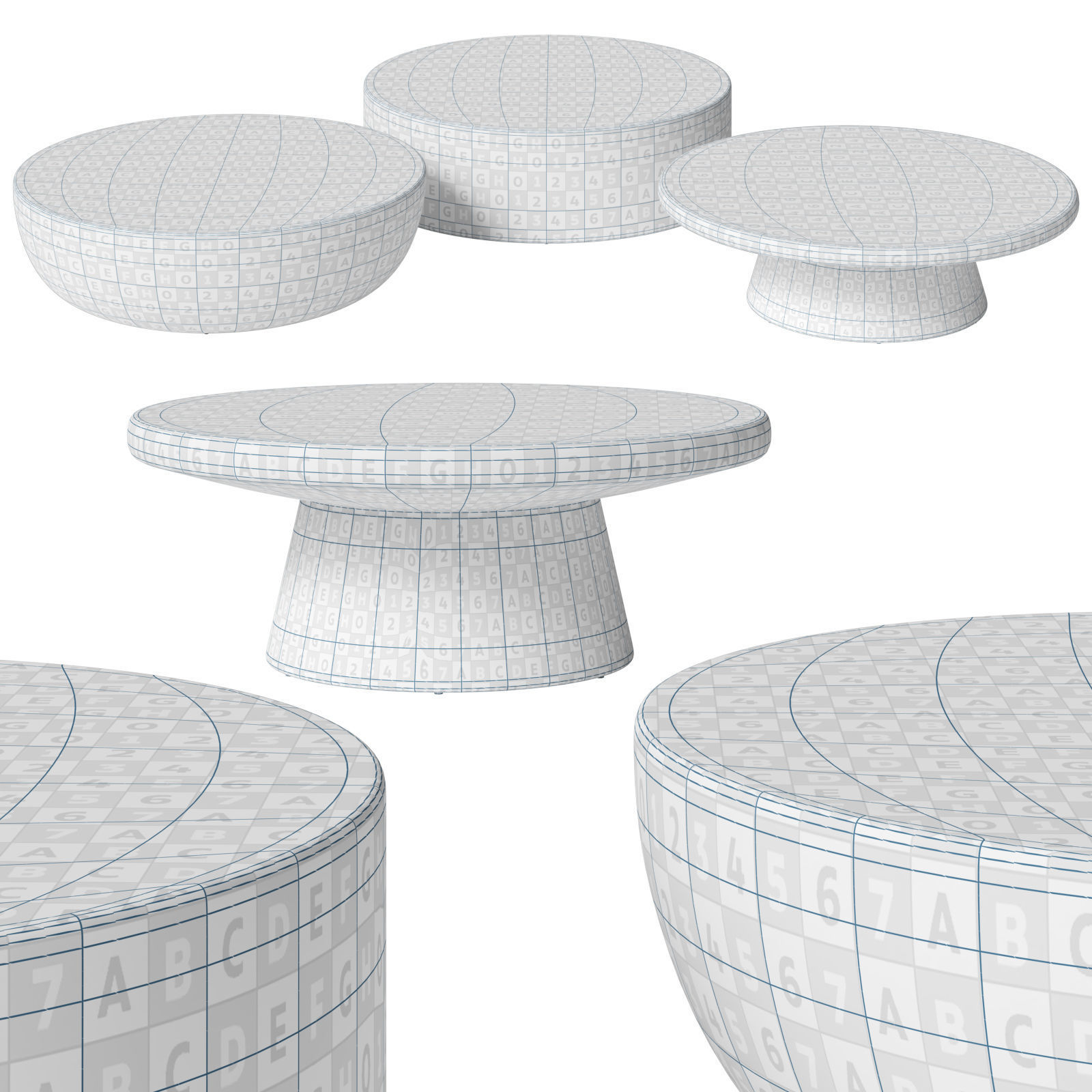 Restoration Hardware concrete coffee tables Terzo 3D model_8